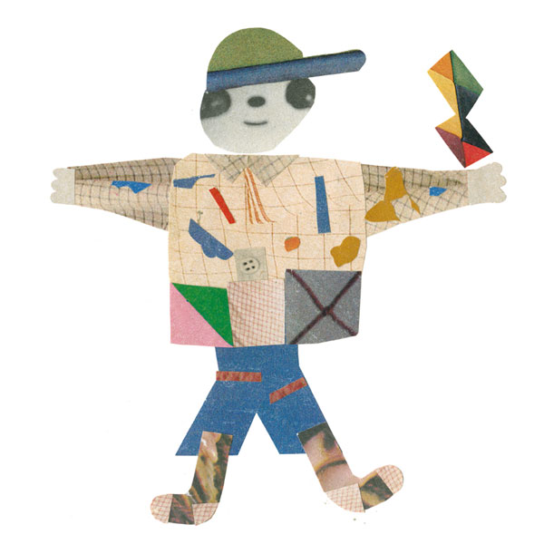 ilustration, collage figure