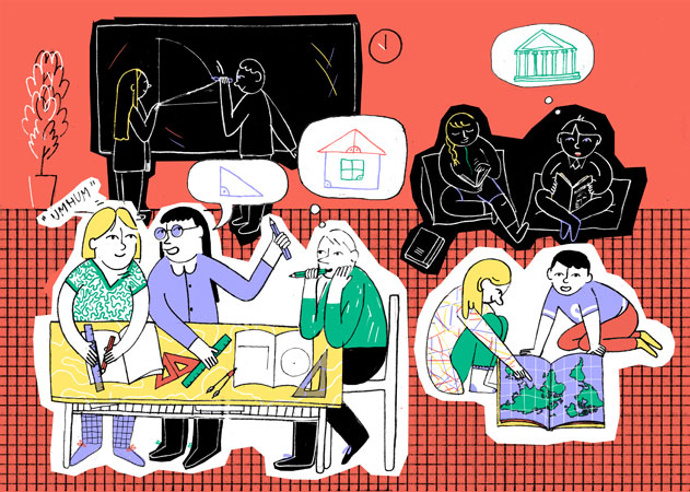 ilustration, collage figure