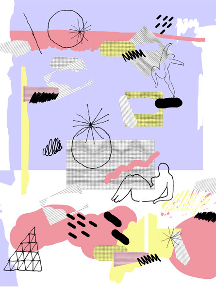 ilustration, collage figure