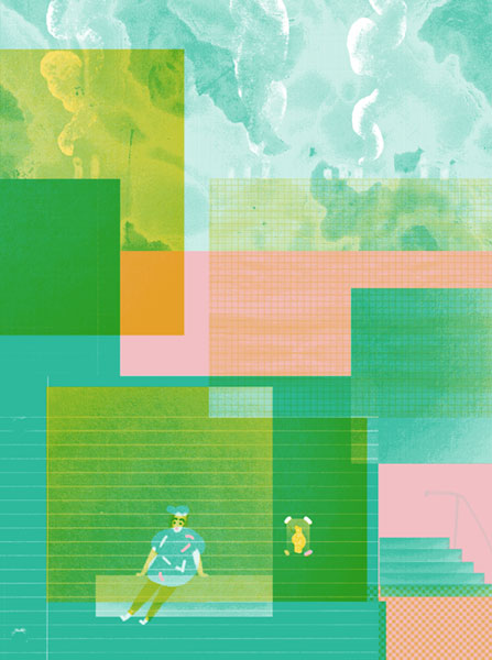 ilustration, collage figure