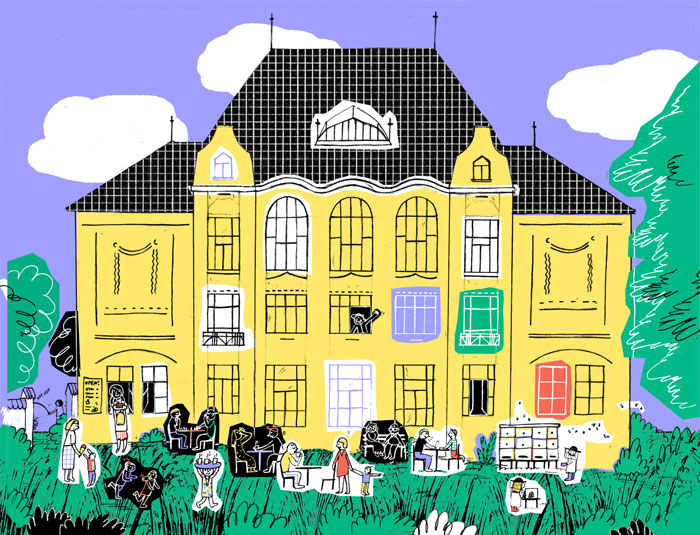 ilustration, collage figure