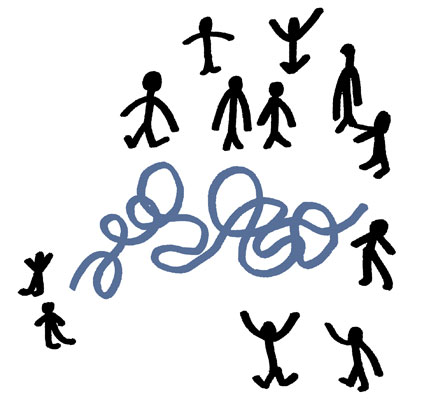 ilustration, collage figure