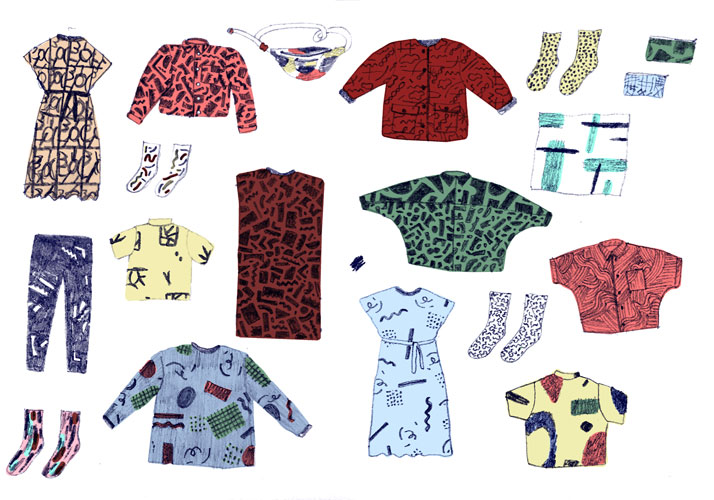 ilustration, collage figure