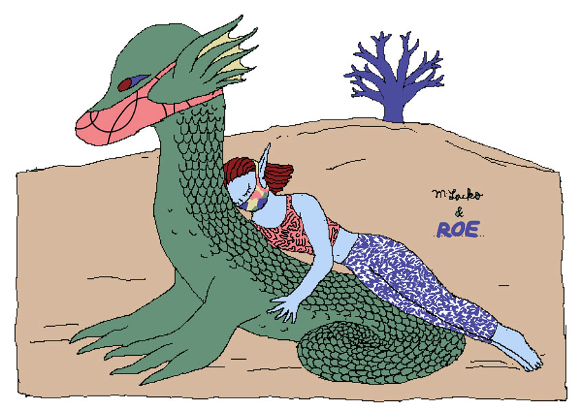 ilustration, collage figure