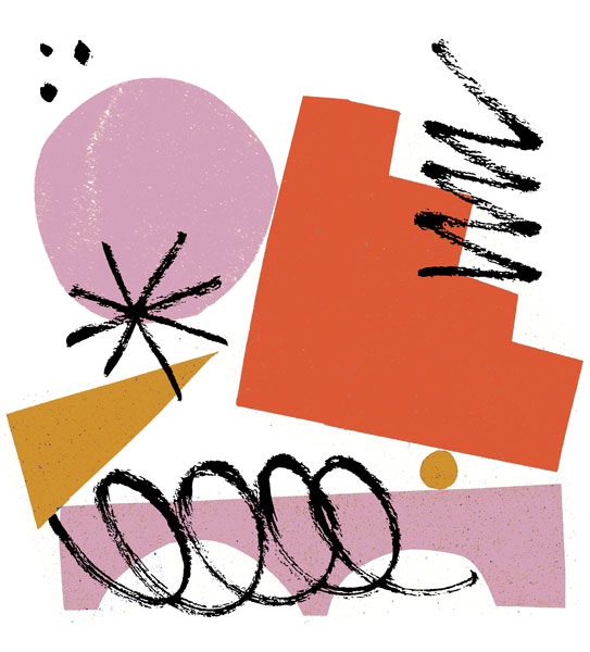 ilustration, collage figure