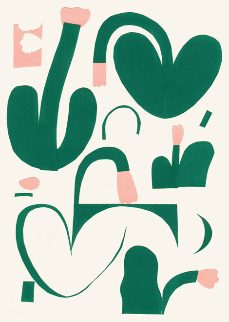 ilustration, collage figure