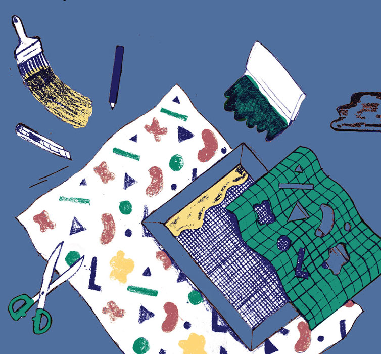 ilustration, collage figure